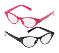 OAOSDH 2 Pezzi Occhiali da Festa, Occhiali da personalità Elei, Occhiali retrò, Accessori per Abbigliamento, Occhiali da Donna.