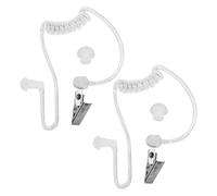 OAOSDH 2 Set di Tubi Audio, Orecchie Inserite in Un Condotto Aereo Trasparente, Equipaggiamento Wireless Tubo di Ritenzione del Suono, Clip di Fissaggio, Accessori per Cuffie per Intercom.