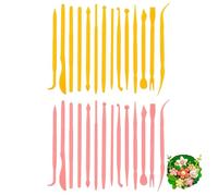 OAOSDH 28 Pezzi di Strumenti di Argilla in Plastica, Set di Strumenti di Incisione Dettagliati, Mini Comoda, Oggetti di Rilievo di Plastilina Arte Fai -da -Te.