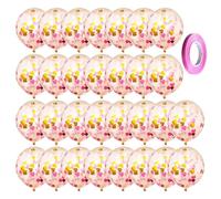OAOSDH 30 Pezzi di Palloncini di Coriandoli E 1 Rotolo di Nastro, Palloncini Decorativi per Feste, Palloncini di Paillettes Creativi, Palloncini Romantici, Arrangiamento delle Scene.