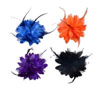 OAOSDH 4 Pezzi Chiesa di Piume, Forcine di Fiori Simulate, Forcine retrò, Accessori per La Decorazione in Stile per Capelli, Accessori per Abbigliamento per Feste.