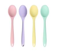 OAOSDH 4 Pezzi Cucchiaio di Silicone, Cucchiaio Resistente Ad Alta Temperatura, Cucchiaio di Miscelazione, Stoviglie per Bambini, Cucchiaio Durevole, Cucchiaio di Miscelazione.