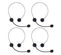 OAOSDH 4 Pezzi Microfono Nero, Giocattoli A Cuffie False Creative, Cuffie con Fascia Divertente, Oggetti di Costume da Cosplay, Decorazioni in Maschera.