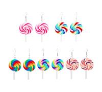 OAOSDH 5 Paia di Orecchini A Forma di Lecca -Lecca, Orecchini Creativi, Orecchini Divertenti Carini, Orecchini alla Moda E Personalizzati, Orecchini da Festa.