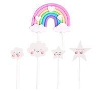 OAOSDH 5 Pezzi Plugin per Torta da Cartone Animato, Decorazioni di Torte Carine, Accessori per Torte, Decorazioni per La Torta per Bambini.