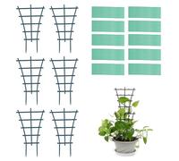 OAOSDH 6 Pezzi di Rastrelliere A Rete E 100 Cravatte, Staffa per Arrampicata per Piante, Staffa di Piante in Plastica, Forniture per Il Giardinaggio.