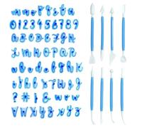 OAOSDH 66 Pezzi di Stampi Alfanumerici E 8 Pezzi di Strumenti di Incisione, Stampi per Decorazioni per Torte, Accessori da Forno, Stampi di Plastica.