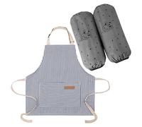 OAOSDH A Grembiule per Bambini da 1 Pezzo E 1 Paio di Maniche, Maniche Impermeabili, Grembiule da Cucina, Grembiule Anti-Invecchiamento Sporco, Adatto A Dipingere, Giardinaggio, Cucina.