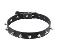 OAOSDH Anello in Pelle in Metallo da 1 Pezzi, Colletto di Roccia Nera, personalità Elee, Collana Regolabile per Donne, Accessori A Catena della Clavicola in Stile Punk.