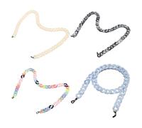 OAOSDH Catena Di Occhiali Acrilici Da 4 Pezzi, Accessori Per Occhiali, Catena Anti-Lost Degli Occhiali, Catena Di Bicchieri Versatili Semplici.