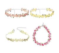 OAOSDH Collari Floreali Ricamati 4 Pezzi, Collane da Donna Creative, Accessori per Abbigliamento, Elei Collane Floreali, Gioielli retrò