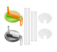 OAOSDH Coperchio da 2 Pezzi, Sigillante A 2 Pezzi, Paglia di Plastica A 4 Pezzi, Copertura della Polvere Riutilizzabile, Isolatore di Polvere di Bevanda.