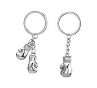 OAOSDH Danni A Ciondolo A 2 Pezzi Silver Boxing Guanti, Mini Portachiavi Creativi Creativi, Ciondolo Di Borsa Divertente, Regalo Sportivo