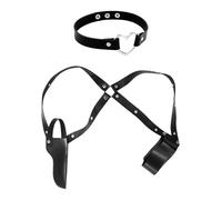 OAOSDH Fino da 1 Pezzi E Collare A Cuore 1 Pezzi, Colletto in Pelle Pu, Accessori per Giocatori di Ruolo, Accessori in Stile Punk.