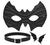 OAOSDH Maschera per Pipistrelli da 1 Pezzi, Capelli A 2 Pezzi E Colletto in Pelle 1 Pezzi, Maschera Mascherata, Oggetti di Ruolo, Accessori per Il Costume da Festa.