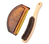 OAOSDH Pespa per Manico in Legno da 1 Pezzi E Rimodellamento in Lana da 1 Pezzi, Pennello per La Pulizia Multifunzione, Spazzola per La Rimozione della Polvere, Accessori per La Cura degli Indumenti.