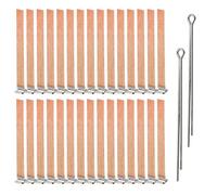 OAOSDH Stoppini per Candele da 30 Pezzi, Clip di Fissaggio per Stoppini per Candele da 2 Pezzi, Stoppini per Candele in Legno, Stoppini in Legno da Potatura, Accessori per Candele Fai-da-Te