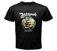 Oar White Snake Whitesnake Come An' Get It Men's Black T-Shirt Size S-3Xl