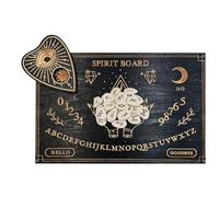 oard for Divination- Wood | Metafhysical Decision Maker | Message Wood Planchette Spiritual Decorations for Home, Yoga, Meditationcrystal Board Sun and Moon Divination Board Dowsi