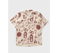 OAS Cantina Cuba Linen Shirt men Shortsleeves red|beige in taglia:L