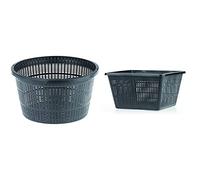 Oase 52632 Cestello per Piante Rotondo, Nero & 52633 Cestello per Piante Quadrangolare, Nero
