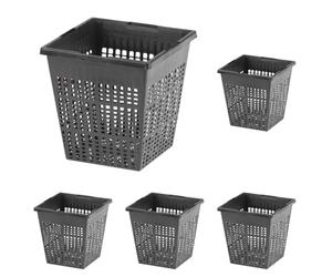 Oase 52633 Cestello per Piante Quadrangolare, Nero (Confezione da 5)