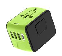 Oasi di energia portatile, adattatore da viaggio universale con 3 porte USB-C e 2 porte USB-A, design tutto in uno per un utilizzo versatile e
