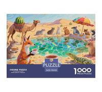 Oasi nel deserto Puzzle in Legno Impermeabile DIY Puzzles Da 1000 Pezzi Per Adulti Impossibili Per Decorazioni Domestiche