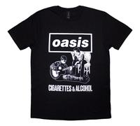 Oasis Cigarettes & Alcohol Illustration Mono Black L Maglietta
