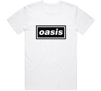 Oasis 'Classic Logo' (Bianco) T-Shirt - NUOVO E UFFICIALE