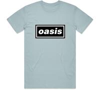Oasis 'Classic Logo' (Blu) T-Shirt - NUOVO E UFFICIALE