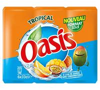 Oasis Cocktail Tropical Cocktail Frutta e Acqua di Primavera Bevanda Raffreddante - 6 Lattine 33cl