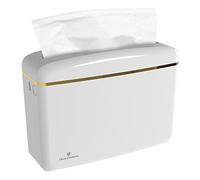 Oasis Creations Distributore di asciugamani di carta a mano multipiega da banco, erogazione di fogli singoli, bianco lucido