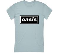 Ladies Oasis Decca Logo (Light Blue) autorizzato Donne maglietta