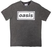 Oasis Decca Logo Stone Wash Charcoal Grey S Maglietta