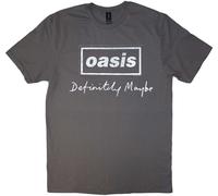 Oasis Definitely Maybe Distressed Text Logo Charcoal Grey 2XL Maglietta
