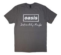 Oasis Definitely Maybe Distressed Text T Shirt