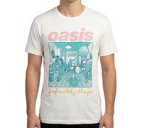 Oasis 'Definitely Maybe Illustration Colour' (Bianco) T-Shirt - UFFICIALE