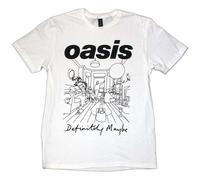 Oasis Maglietta Definitely Maybe Line Drawing Unisex Bianca Taglia S