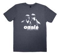 Oasis Definitely Maybe Photo Stencil Navy Blue M Maglietta