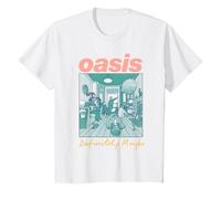 Oasis - Definitely Maybe Pink Maglietta, Bambini, Bianco, 6 Anni