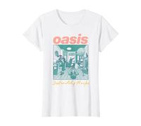 Oasis - Definitely Maybe Pink Maglietta, Donna, Bianco, M