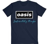Oasis Definitely Maybe Text Logo Navy Blue XL Maglietta