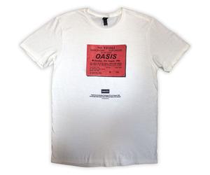Oasis Definitely Maybe Ticket Stub White M Maglietta