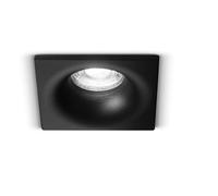 Faretto Da Incasso Quadrato In Acciaio Verniciato Di Colore Nero 1 Luce