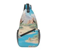 oasis in the desert - Borsa a tracolla casual, resistente, di grande capacità, leggera e traspirante, adatta per vari luoghi all'aperto