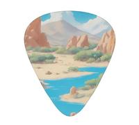 Oasis in the desert Plettri per chitarra stampati, 12 pezzi in 3 diversi spessori, adatti per chitarra acustica, chitarra elettrica e musicisti band