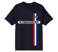 Oasis 'Knebworth Vertical Stripe' (Blu) T-Shirt - NUOVO E UFFICIALE