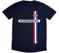 Oasis 'Knebworth Vertical Stripe' (Blu) T-Shirt - NUOVO E UFFICIALE