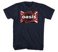 Oasis - Logo Union Jack - American Classics - T-Shirt A Maniche Corte Per Adulti